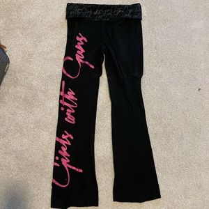 Size Medium Girls with Guns flare yoga pants
